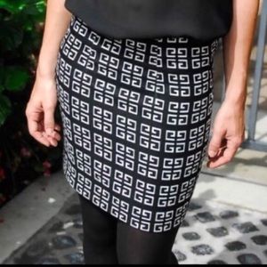 Black & White Print Skirt